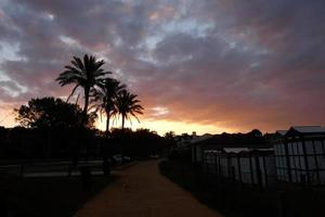 sunset or sunrise, contrasts and lights in the horizon, contrasts photo