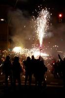 Abstract photo of devils and fireworks parties.