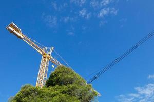 cranes working on construction photo