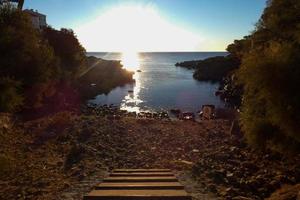 Coastal path on the Catalan Costa Brava in the town of S'agaro photo