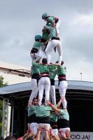 Human castles, typical tradition of some catalan towns, spain photo