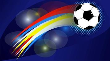 Animated football icon blue background colorful effect, suitable for sport or game video