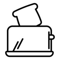 Breakfast toaster icon, outline style vector