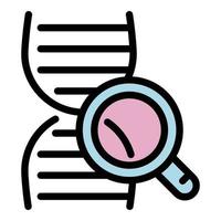 Forensic laboratory dna icon, outline style vector