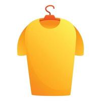 Dressing room tshirt on hanger icon, cartoon style vector