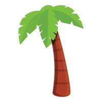 Summer party palm tree icon, cartoon style vector