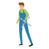 Fixer icon, cartoon style vector