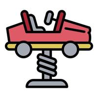 Car spring rider icon, outline style vector