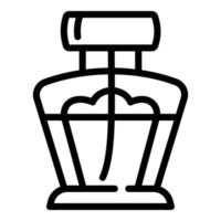 icono de perfume de lujo, estilo de esquema vector