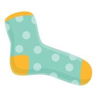 Kid circle sock icon, cartoon style vector