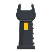 Taser stun icon, cartoon style vector