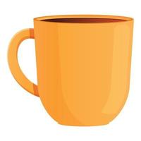 Tea beverage mug icon, cartoon style vector