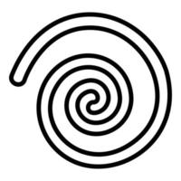 icono de bobina en espiral, estilo de contorno vector