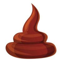 icono de pasta de chocolate con azúcar, estilo de dibujos animados vector