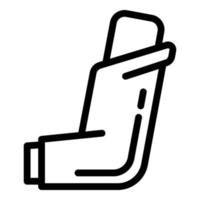 Medical inhaler icon, outline style vector