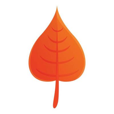 Poplar autumn tree icon, cartoon style