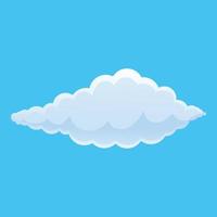 Sun cloud icon, cartoon style vector