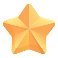 Product star review icon, cartoon style vector