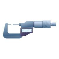 Digital micrometer icon, cartoon style vector