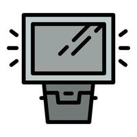 Glass flashlight icon, outline style vector