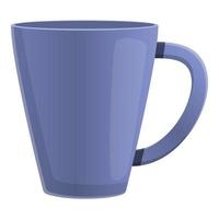 Porcelain mug icon, cartoon style vector