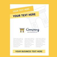 Gate Title Page Design for Company profile annual report presentations leaflet Brochure Vector Background