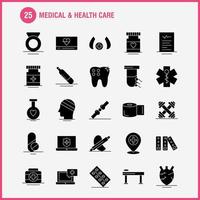 Medical And Health Care Solid Glyph Icon for Web Print and Mobile UXUI Kit Such as Medical Medicine Tablet Hospital Measure Medical Medical Devices Pictogram Pack Vector