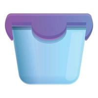 Food box icon, cartoon style vector