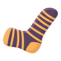 Trendy sock icon, cartoon style vector