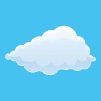 Shadow cloud icon, cartoon style vector