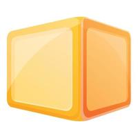 Cube toy bath icon, cartoon style vector