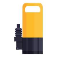 Portable water pump icon, cartoon style vector