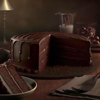 Delicious dessert, elegant, homemade chocolate cake photo