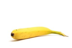 One banana isolated on white background photo