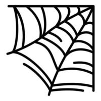 Wild spider web icon, outline style vector