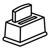 Bread toaster icon, outline style vector