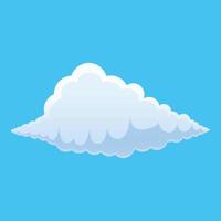 Shape cloud icon, cartoon style vector