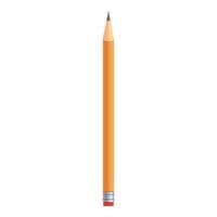 Calligraphy pencil icon, cartoon style vector