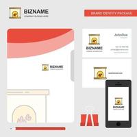 Chimney Business Logo File Cover Visiting Card and Mobile App Design Vector Illustration