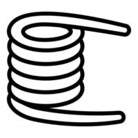 Coil icon, outline style vector