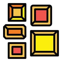 Art gallery museum icon, outline style vector