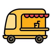 Drink street truck icon, outline style vector