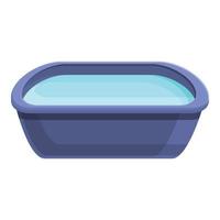 Foot bath basin icon, cartoon style vector