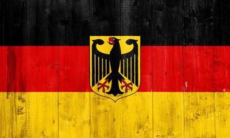 Flag of Germany on a textured background. Concept collage. photo