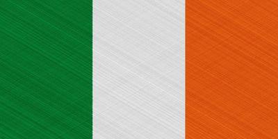 Flag of Ireland on a textured background. Concept collage. photo