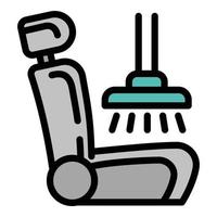 Car seat wash icon, outline style vector