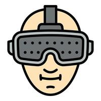 3d game simulation icon, outline style vector