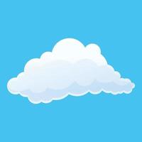 bonito icono de nube, estilo de dibujos animados vector