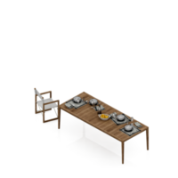 isometrische tafel reeks 3d geven png