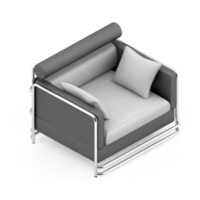 chaise isométrique rendu isolé 3d png